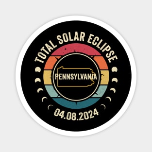 Pennsylvania Total Solar Eclipse 2024 American Totality April 8 Magnet